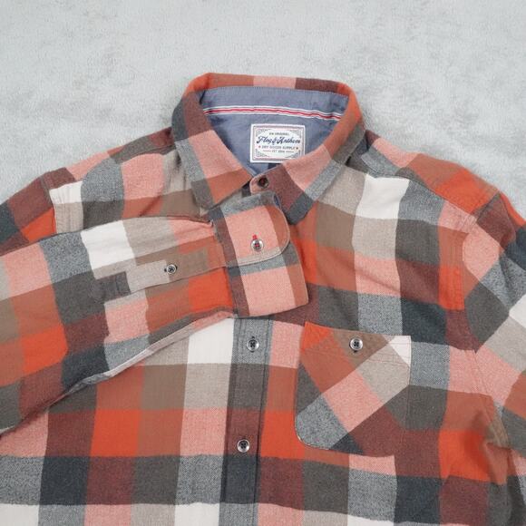 Flag & Anthem Other - Flag Anthem Shirt Mens Large Plaid Flannel Metal Button Pocket Western Outdoors
